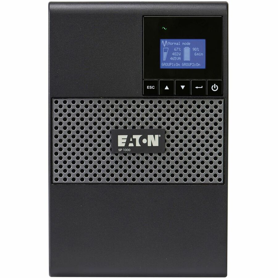 Eaton 5P 1440VA 1100W 120V Line-Interactive UPS, 5-15P, 8x 5-15R Outlets, True Sine Wave, Cybersecure Network Card Option, Tower - Battery Backup 5P1500