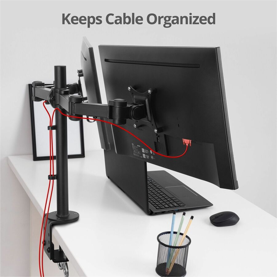 SIIG Articulating Dual Monitor Desk Mount - 13" to 27" CE-MT0Q11-S1