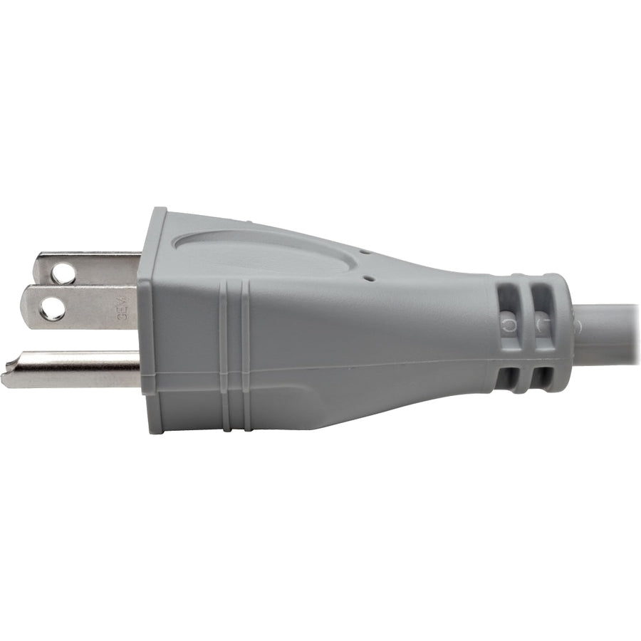 Eaton Tripp Lite Series Hospital-Grade Extension Cord, NEMA 5-15P to NEMA 5-15R - Green Dot, 15A, 125V, 14 AWG, 6 ft. (1.83 m), Gray P024-006-GY-HG