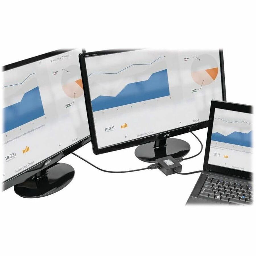 Eaton Tripp Lite Series 2-Port DisplayPort to HDMI Hub, DP1.2, TAA B157-002-HD