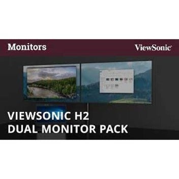 ViewSonic VP2468_H2 24-Inch Premium Dual Pack Head-Only IPS 1080p Monitors with ColorPro 100% sRGB Rec 709, 14-bit 3D LUT, Eye Care, HDMI, USB, DP Daisy Chain, VESA VP2468_H2