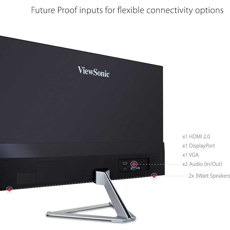 ViewSonic VX2476-SMHD 24 Inch 1080p IPS Monitor with FreeSync, Ultra-Thin Bezels, HDMI and DisplayPort VX2476-SMHD