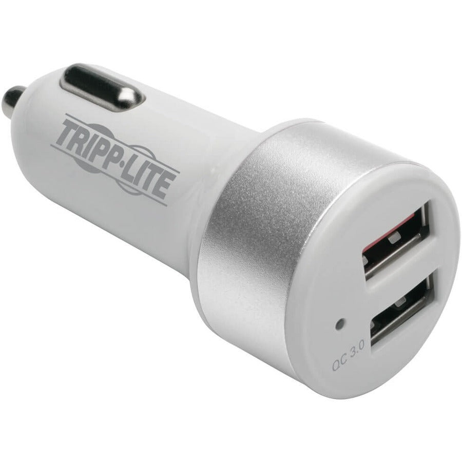 Tripp Lite by Eaton Dual-Port USB Car Charger for Tablets and Cell Phones with Qualcomm Quick Charge 3.0 Technology U280-C02-S-QC3