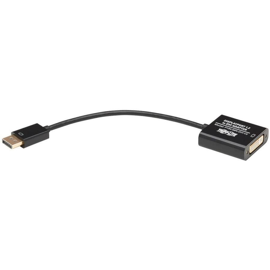 Tripp Lite by Eaton DisplayPort to DVI Active Adapter Video Converter, DP ver 1.2, (M/F), 6-in. (15.24 cm) P134-06N-DVI-V2