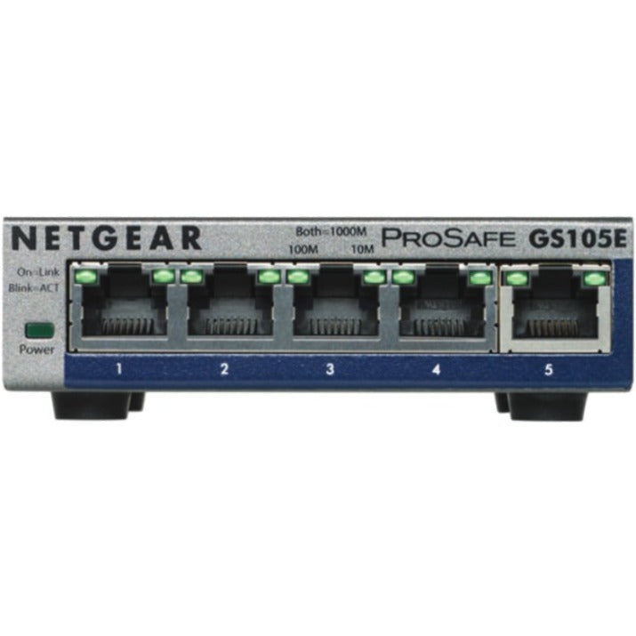 Netgear ProSafe Plus Switch, 5-Port Gigabit Ethernet GS105E-200NAS