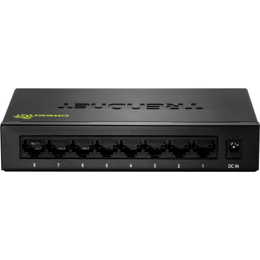 TRENDnet 8-Port Gigabit GREENnet Switch, Ethernet Network Switch, TEG-S82G, 8 x 10-100-1000 Mbps Gigabit Ethernet Ports, Ethernet Splitter, 16 Gbps, Metal, Lifetime Protection, Black TEG-S82g