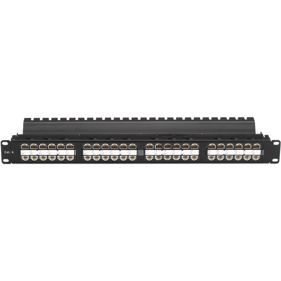 Black Box CAT6 Feed-Through Patch Panel - 1U, Unshielded, 48-Port JPM820A-HD