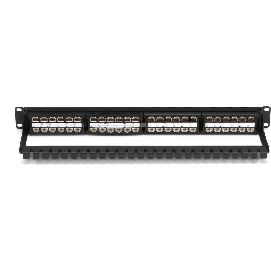 Black Box CAT6 Feed-Through Patch Panel - 1U, Unshielded, 48-Port JPM820A-HD