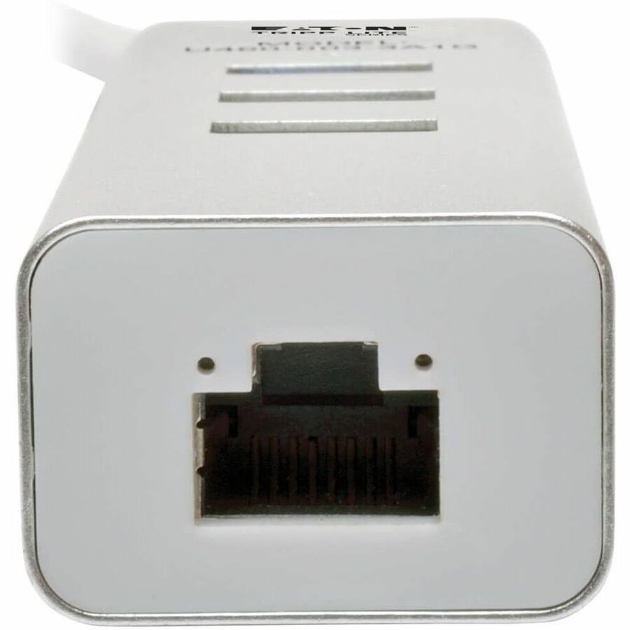 Eaton Tripp Lite Series 3-Port USB 3.x (5Gbps) Hub with LAN Port, USB-C to 3x USB-A Ports and Gigabit Ethernet, Silver U460-003-3A1G