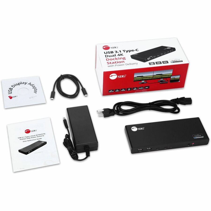 SIIG USB 3.1 Type-C Dual 4K Docking Station with Power Delivery 60W JU-DK0811-S1