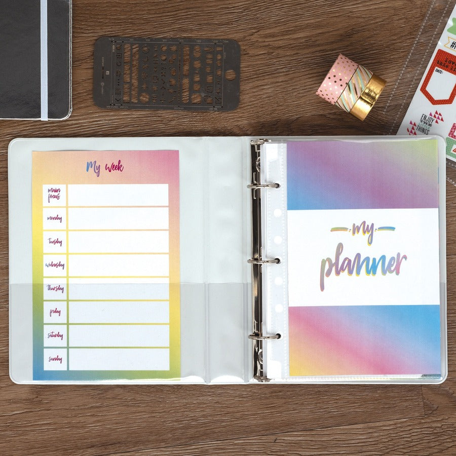 Samsill Economy Junior 1 Inch View 3 Ring Binder - White 6 Pack MP28507