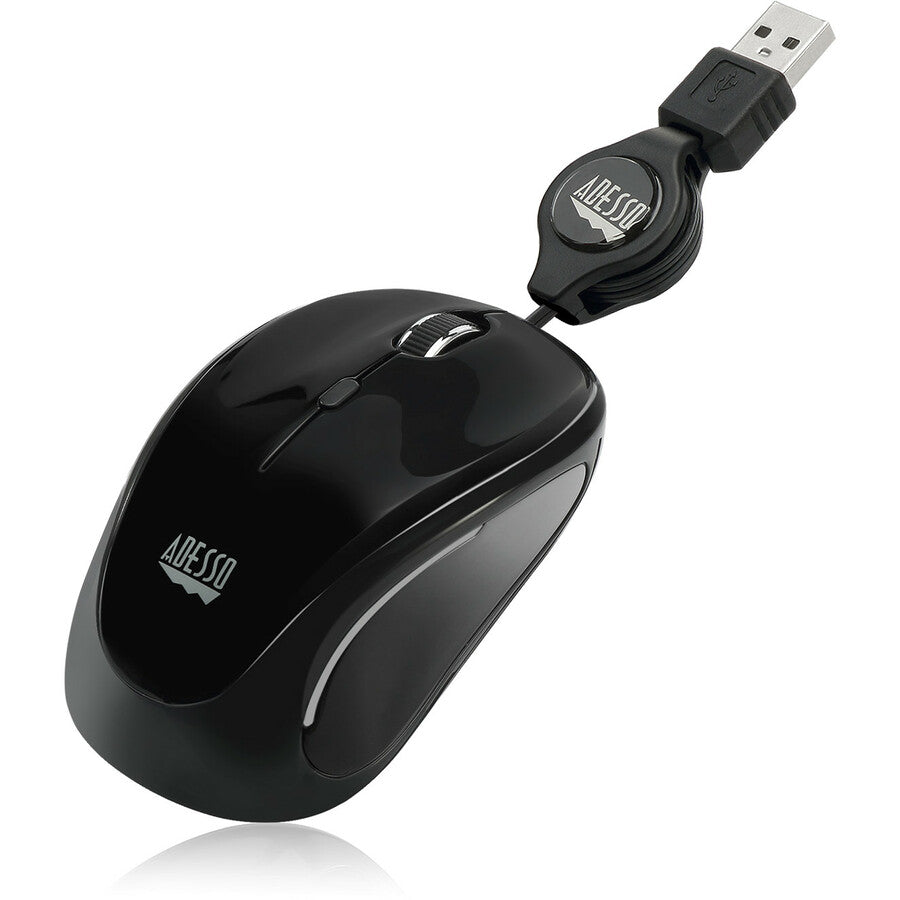 Adesso iMouse S8B - USB Illuminated Retractable Mini Mouse IMOUSE S8B
