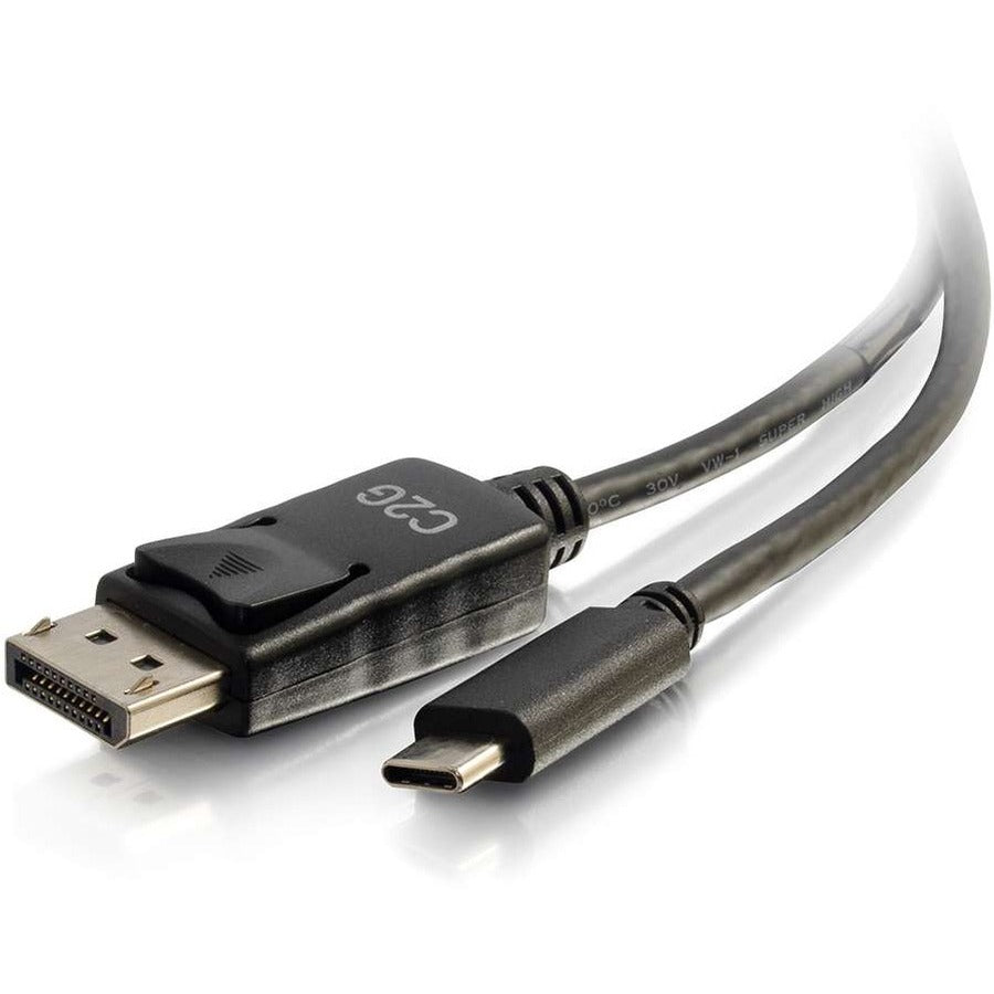 C2G 12ft USB C to DisplayPort Cable - USB C to DP Adapter Cable - USB C 3.1 - 4K 30Hz - Black - M/M 26904