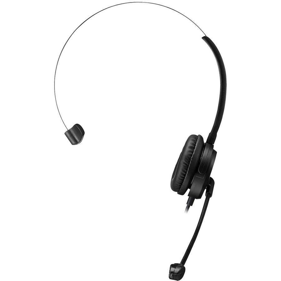 Adesso USB Single-Sided Headset with Adjustable Microphone- Noise Cancelling- Mono - USB - Wired - Over-the-head - 6 ft Cable -, Omni-directional Microphone - Black XTREAM P1