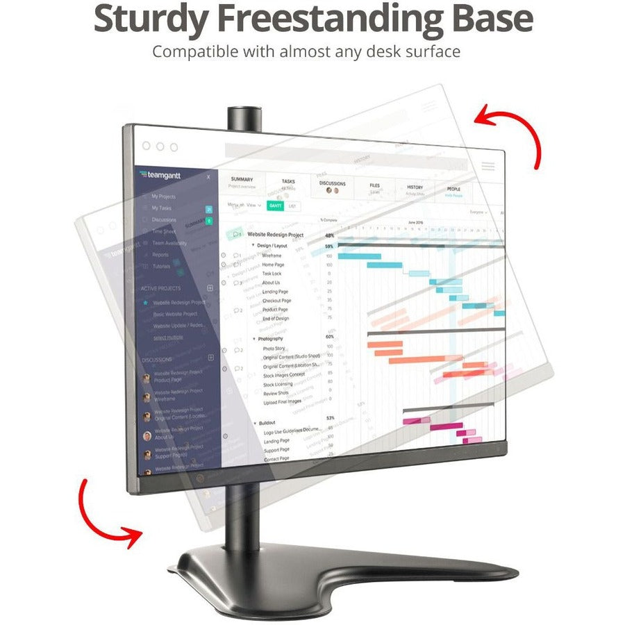 SIIG Height Adjustable Single Monitor Freestanding Desk Stand for 13" to 32" CE-MT3B11-S1