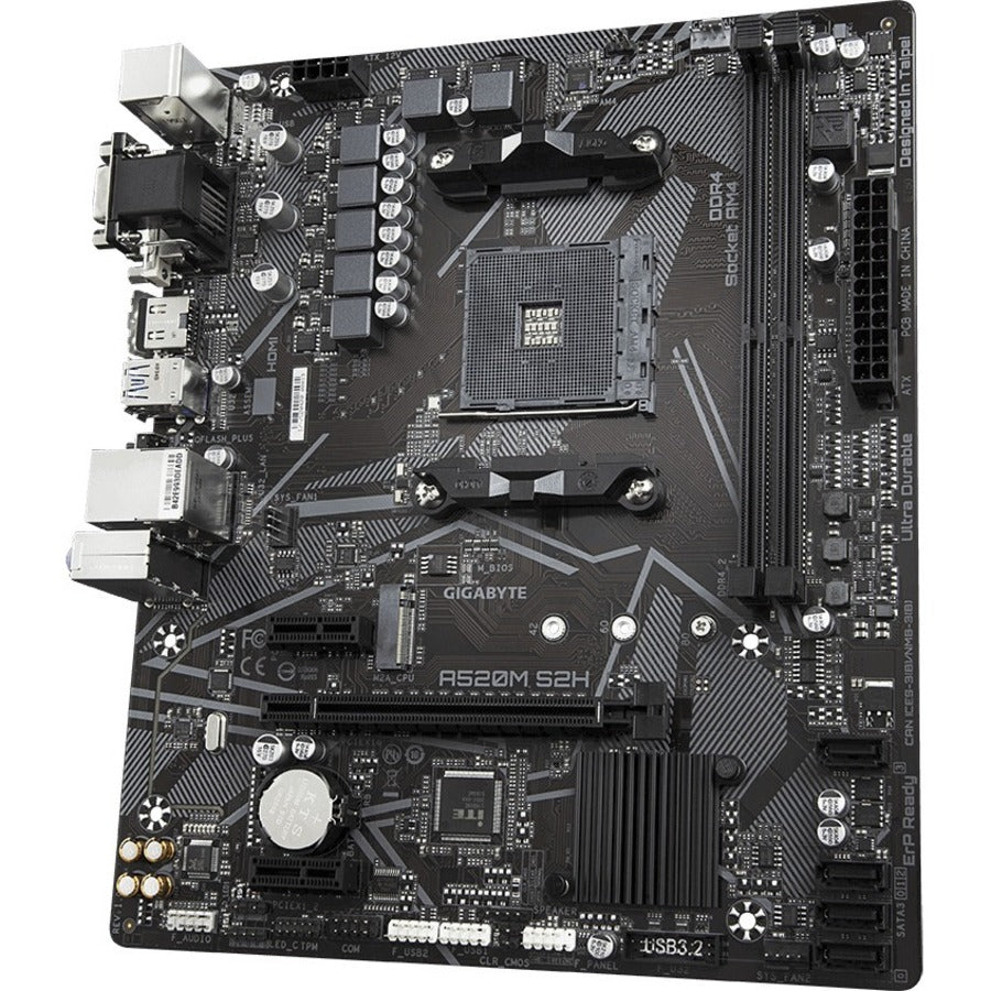 Gigabyte Ultra Durable A520M S2H Desktop Motherboard - AMD A520 Chipset - Socket AM4 - Micro ATX A520M S2H