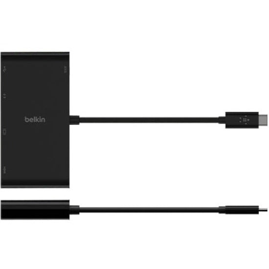 Belkin USB-C Multiport Adapter, USB-C to HDMI - USB A 3.0 - VGA, up to 100W Power Delivery, up 4k Resolution AVC004BTBK