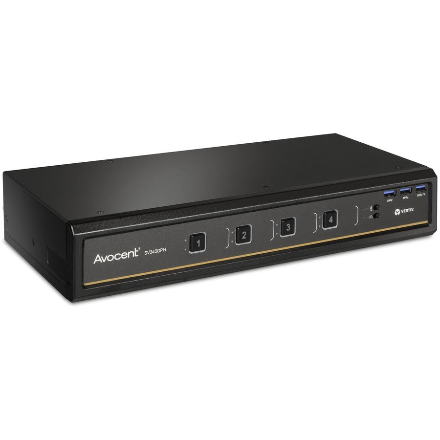 Vertiv Avocent SwitchView Desktop KVM | 4 Port | Dual Head | Universal Connector | TAA Compliant SV340DPH-400
