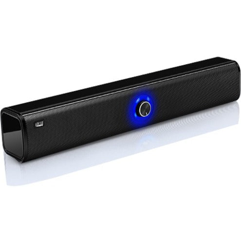 Adesso Xtream S6 Portable Bluetooth & Aux Sound Bar Speaker - 10W x 2 -Black - 3.5mm - Rechargeable Battery - Volume Control Knob - Wired/Wireless XTREAM S6