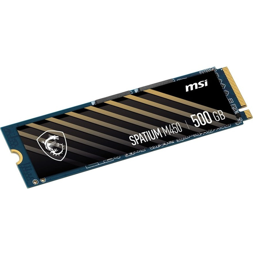 MSI SPATIUM M450 500 GB Solid State Drive - M.2 2280 Internal - PCI Express NVMe (PCI Express 4.0 x4) SM450N500