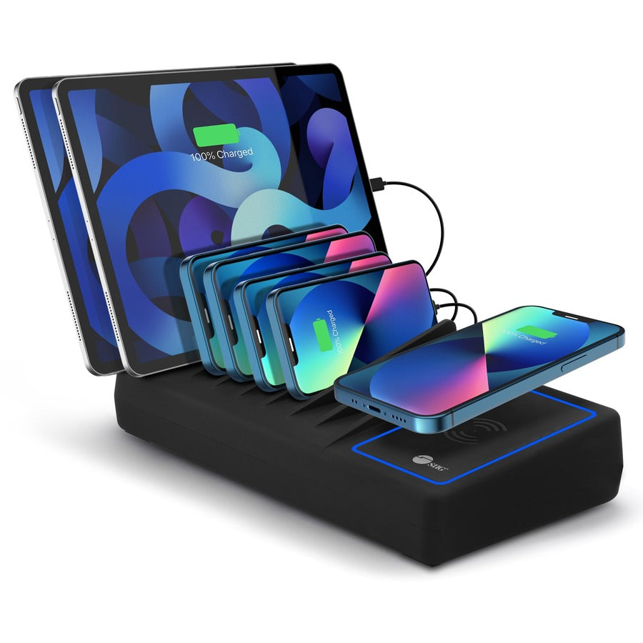 SIIG 10-Port USB-A/C & Wireless Charging Station - 150W AC-PW1R11-S1