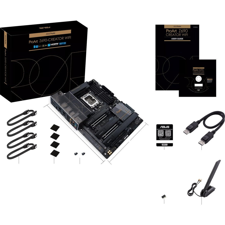 Asus ProArt Z690-CREATOR WIFI Desktop Motherboard - Intel Z690 Chipset - Socket LGA-1700 - Intel Optane Memory Ready - ATX PROARTZ690-CREATORWIFI