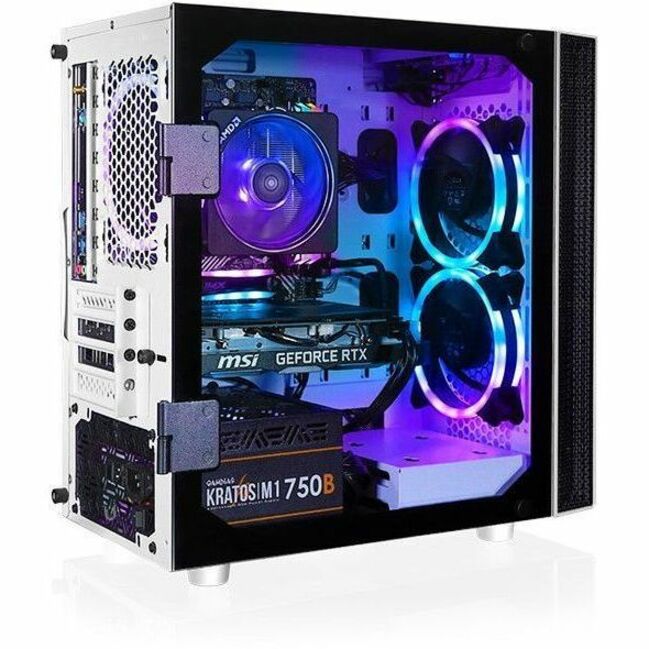 CLX SET Gaming Desktop Computer - Intel Core i5 10th Gen i5-10400F - 16 GB - 2 TB HDD - 500 GB SSD - Mini-tower - White TGMSETRTM1614WM