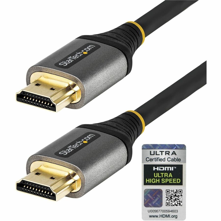 StarTech.com 10ft/3m HDMI 2.1 Cable, Certified Ultra High Speed HDMI Cable 48Gbps, 8K 60Hz/4K 120Hz HDR10+, 8K HDMI Cable, Monitor/Display HDMM21V3M