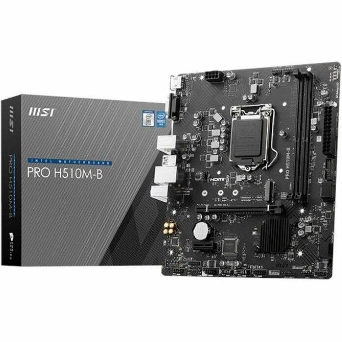 MSI PRO H510M-B Desktop Motherboard - Intel H470 Chipset - Socket LGA-1200 - Micro ATX PRO-H510M-B