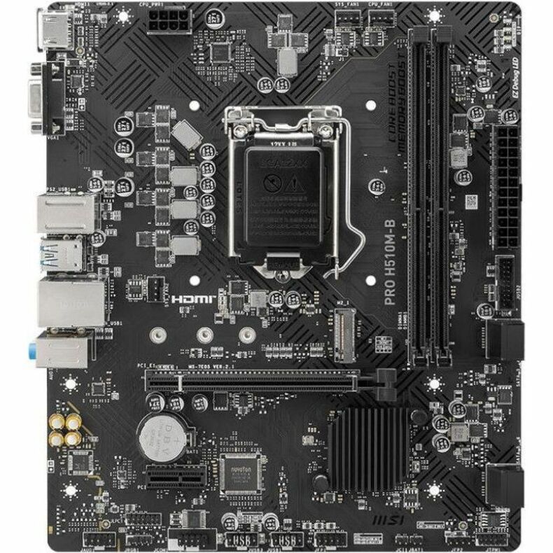 MSI PRO H510M-B Desktop Motherboard - Intel H470 Chipset - Socket LGA-1200 - Micro ATX PRO-H510M-B