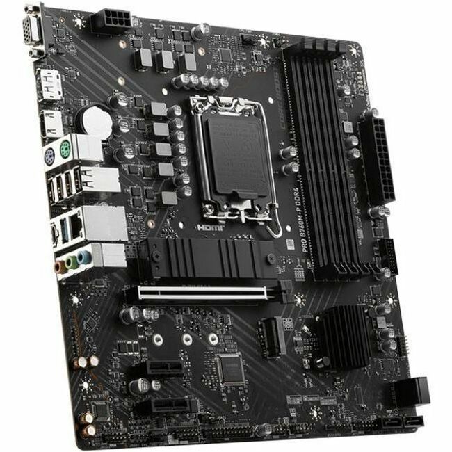MSI Pro PRO B760M-P DDR4 Gaming Desktop Motherboard - Intel B760 Chipset - Socket LGA-1700 - Mini ATX B760MPD4