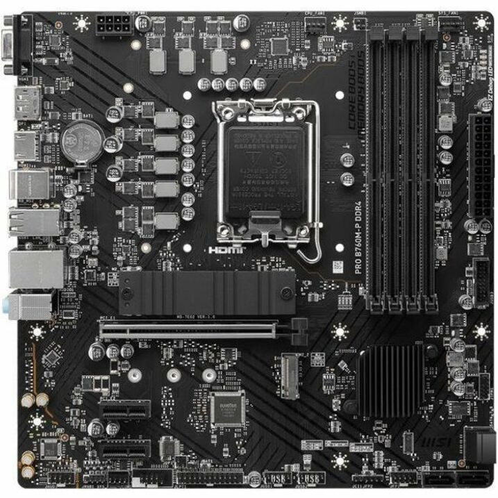 MSI Pro PRO B760M-P DDR4 Gaming Desktop Motherboard - Intel B760 Chipset - Socket LGA-1700 - Mini ATX B760MPD4