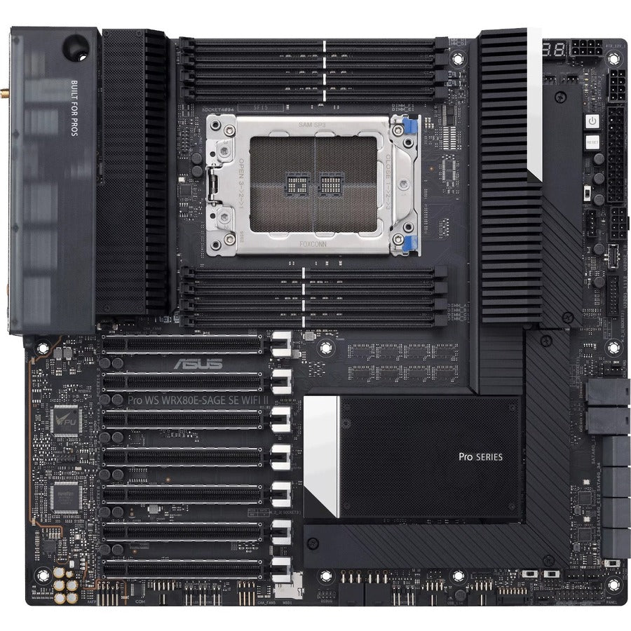 Asus WS WRX80E-SAGE SE WIFI II Desktop Motherboard - AMD WRX80 Chipset - Socket sWRX8 - Extended ATX PRO WS WRX80E-SAGE SE WIFI II