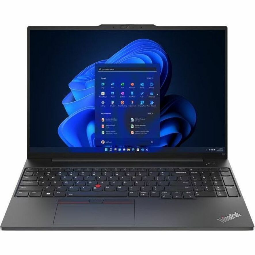 Lenovo ThinkPad E16 Gen 1 21JT001AUS 16" Touchscreen Notebook - WUXGA - AMD Ryzen 7 7730U - 16 GB - 512 GB SSD - English Keyboard - Graphite Black 21JT001AUS