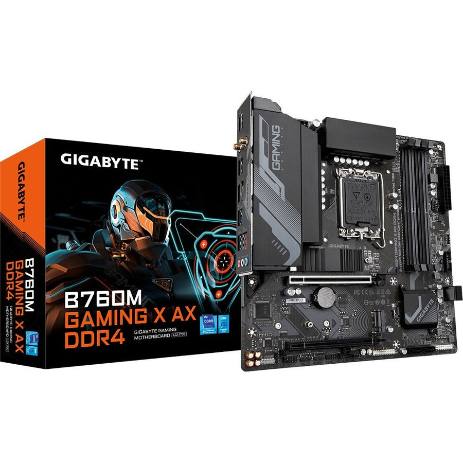 Gigabyte Ultra Durable B760M GAMING X AX DDR4 Desktop Motherboard - Intel B760 Chipset - Socket LGA-1700 - Micro ATX B760M GAMING X AX DDR4
