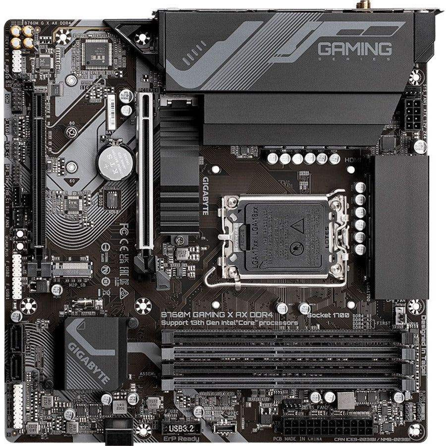 Gigabyte Ultra Durable B760M GAMING X AX DDR4 Desktop Motherboard - Intel B760 Chipset - Socket LGA-1700 - Micro ATX B760M GAMING X AX DDR4