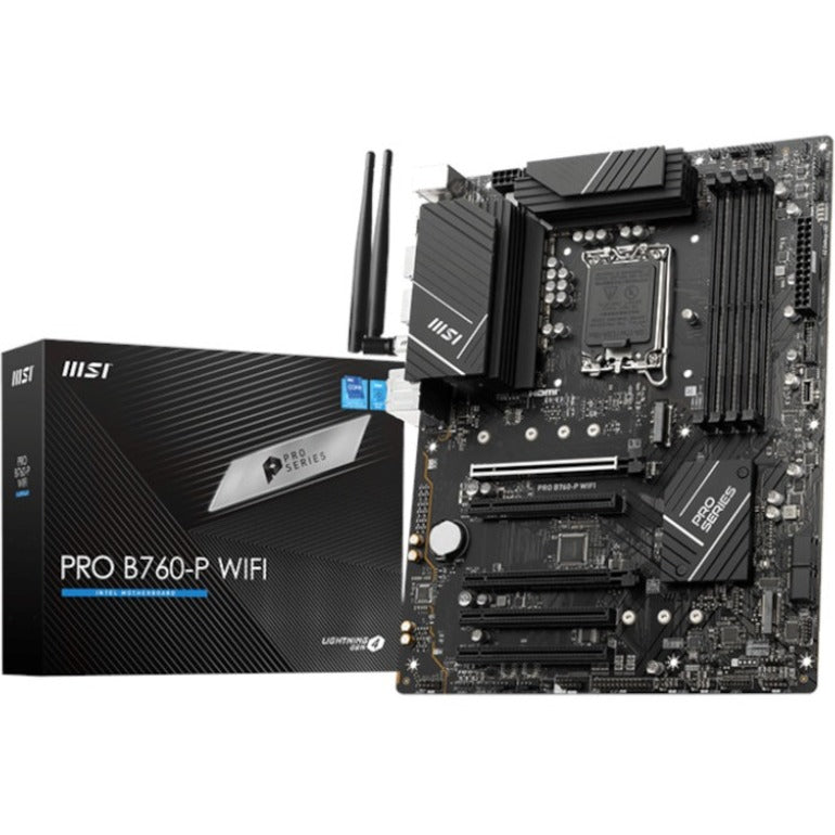 MSI PRO B760-P WIFI Gaming Desktop Motherboard - Intel B760 Chipset - Socket LGA-1700 - ATX PROB760PWIFI