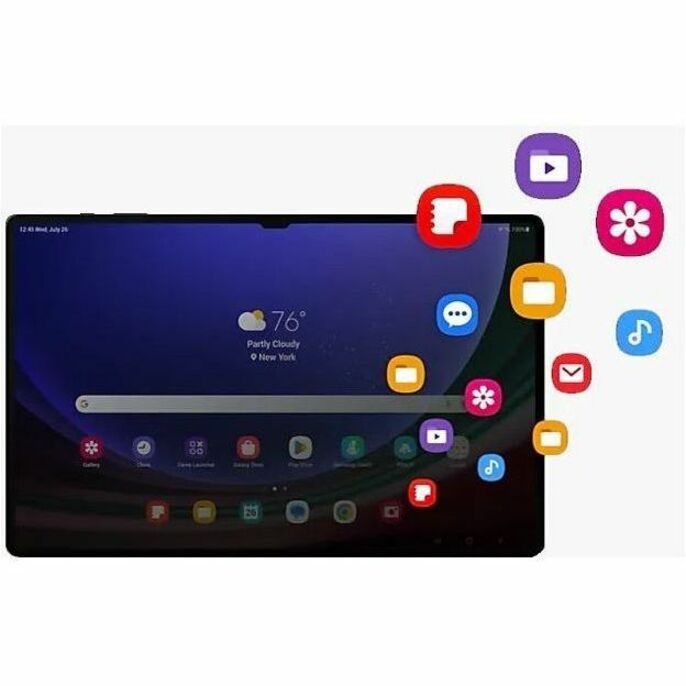 Samsung Galaxy Tab S9 FE+ Tablet - 12.4" WQXGA - Samsung Exynos 1380 (5 nm) Octa-core - 12 GB - 256 GB Storage - Gray SM-X610NZAEXAR