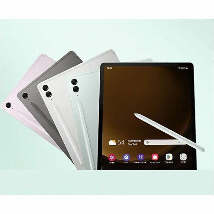 Samsung Galaxy Tab S9 FE+ Tablet - 12.4" WQXGA - Samsung Exynos 1380 (5 nm) Octa-core - 12 GB - 256 GB Storage - Gray SM-X610NZAEXAR