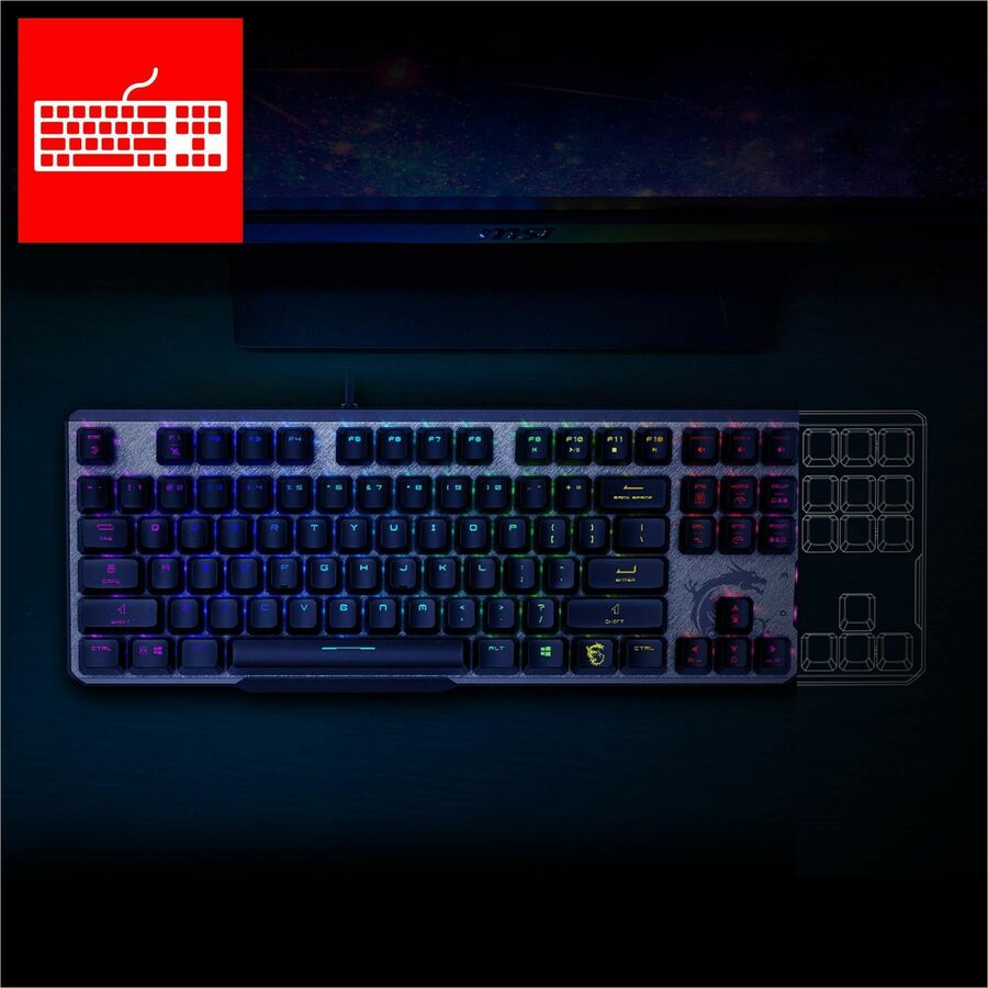 MSI Vigor GK50 ELITE TKL LL US Gaming Keyboard GK50TKLB