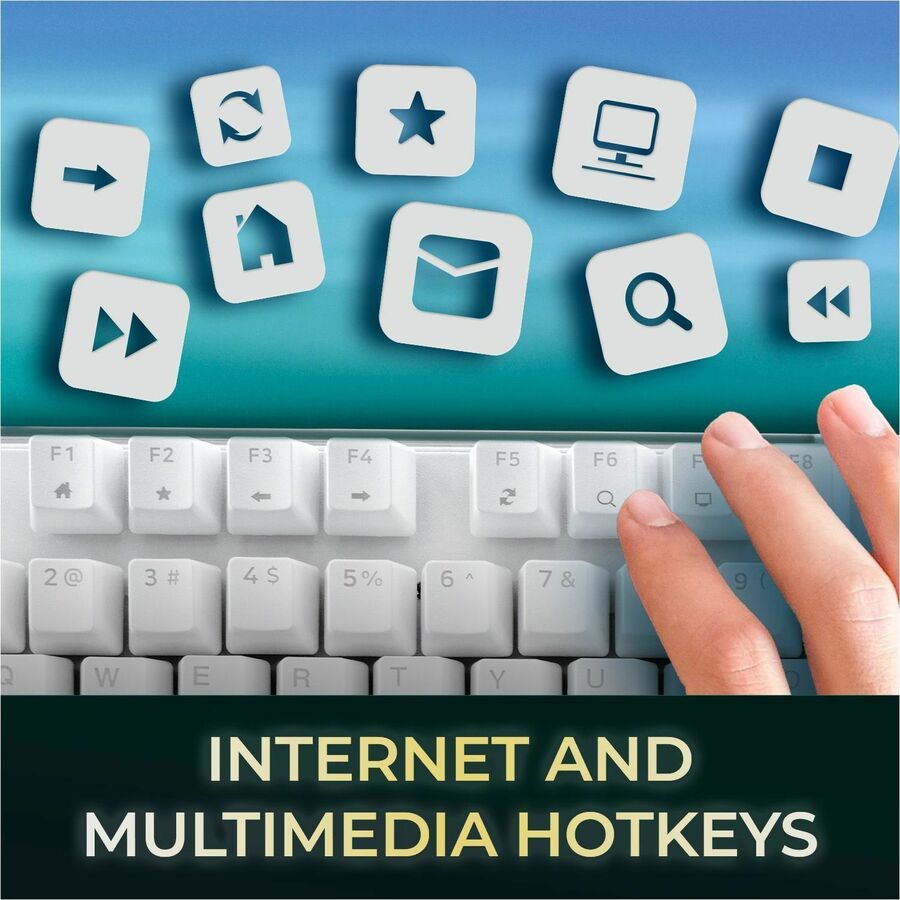 Adesso Multi-OS Illuminated Mechanical Keyboard With CoPilot AI Hotkey AKB-680UW