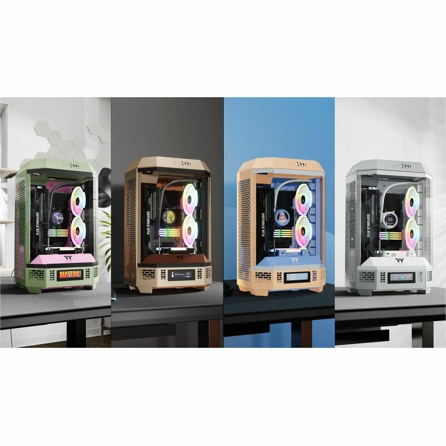 Thermaltake The Tower 300 Peach Fuzz Micro Tower Chassis CA-1Y4-00SKWN-00