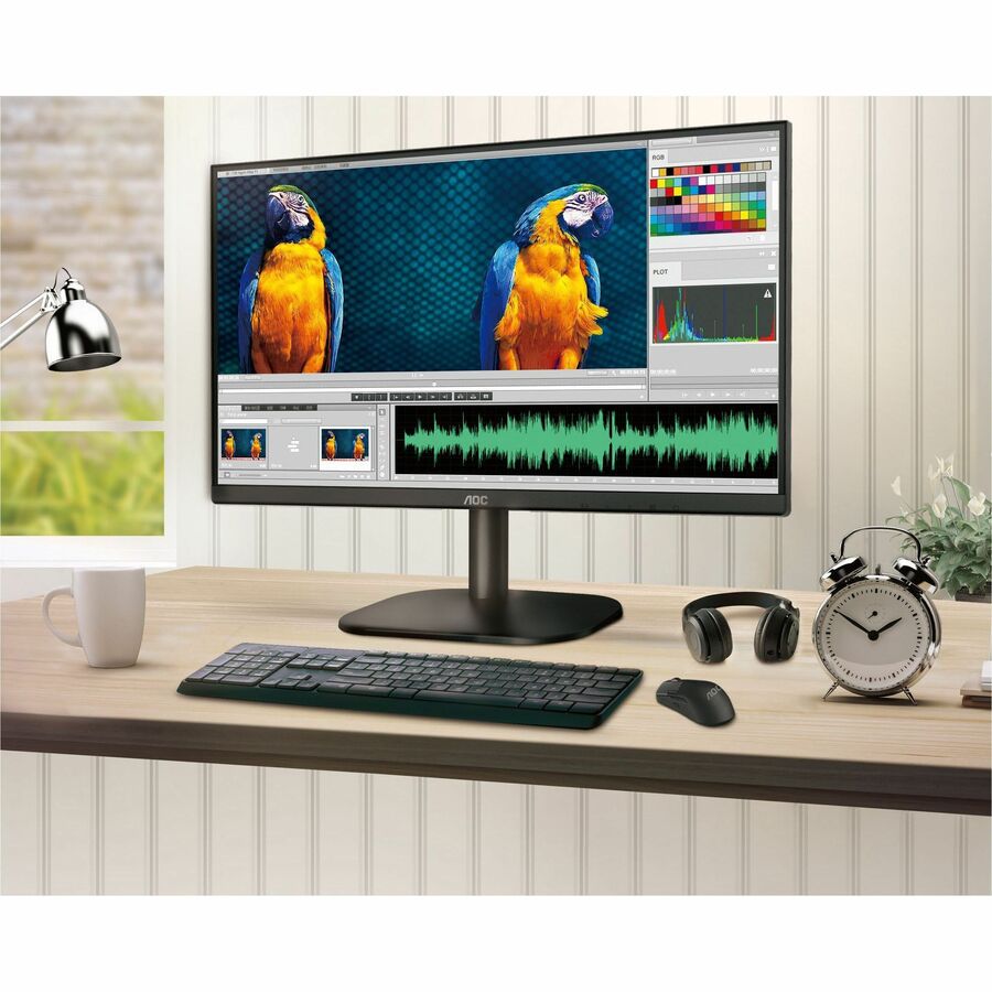 AOC 22B2HM2 22" Class Full HD LED Monitor - 16:9 - Textured Black 22B2HM2