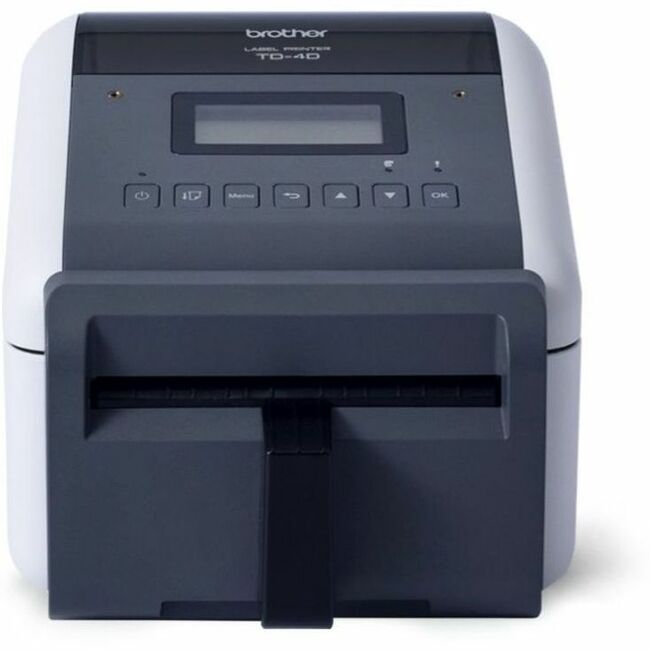 Brother TD-4550DNWBFC Desktop Direct Thermal Printer - Monochrome - Label Print - Fast Ethernet - USB - USB Host - Serial - Bluetooth 4.2 - IEEE 802.11a/b/g/n Wireless LAN - With Cutter TD4550DNWBFC