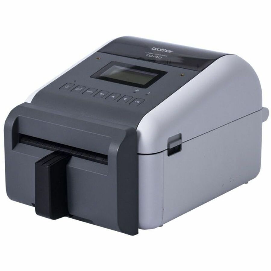 Brother TD-4550DNWBFC Desktop Direct Thermal Printer - Monochrome - Label Print - Fast Ethernet - USB - USB Host - Serial - Bluetooth 4.2 - IEEE 802.11a/b/g/n Wireless LAN - With Cutter TD4550DNWBFC