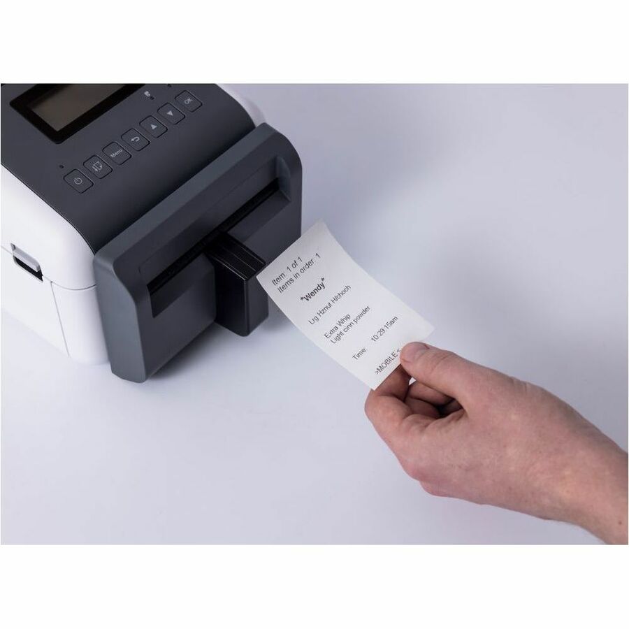 Brother TD-4550DNWBFC Desktop Direct Thermal Printer - Monochrome - Label Print - Fast Ethernet - USB - USB Host - Serial - Bluetooth 4.2 - IEEE 802.11a/b/g/n Wireless LAN - With Cutter TD4550DNWBFC