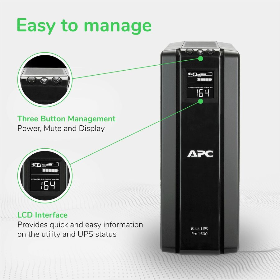 APC by Schneider Electric BR1500G 120V Backup System BR1500G
