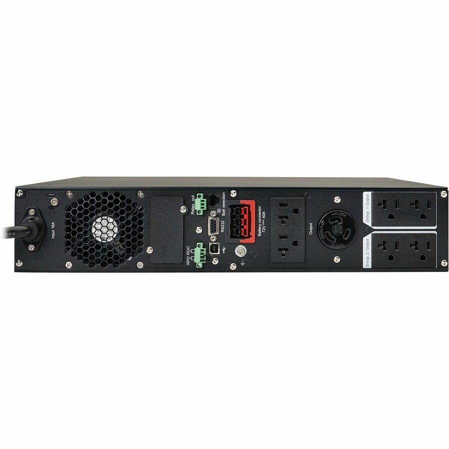 Eaton Tripp Lite Series Tripp Lite series SmartOnline 2000VA 1800W 120V Double-Conversion Sine Wave UPS - 7 Outlets, Extended Run, Network Card Option, LCD, USB, DB9, 2U Rack/Tower SU2200RTXLCD2U