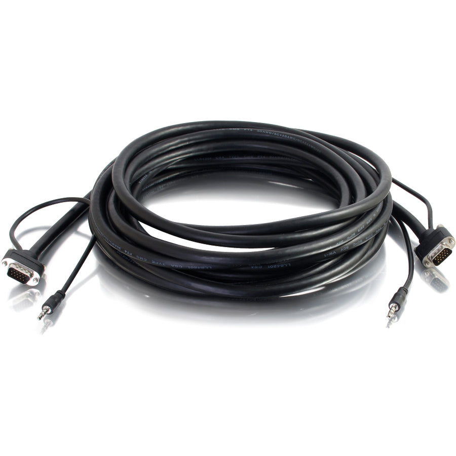 C2G 6ft Select VGA + 3.5mm Stereo Audio A/V Cable M/M - In-Wall CMG-Rated 50225