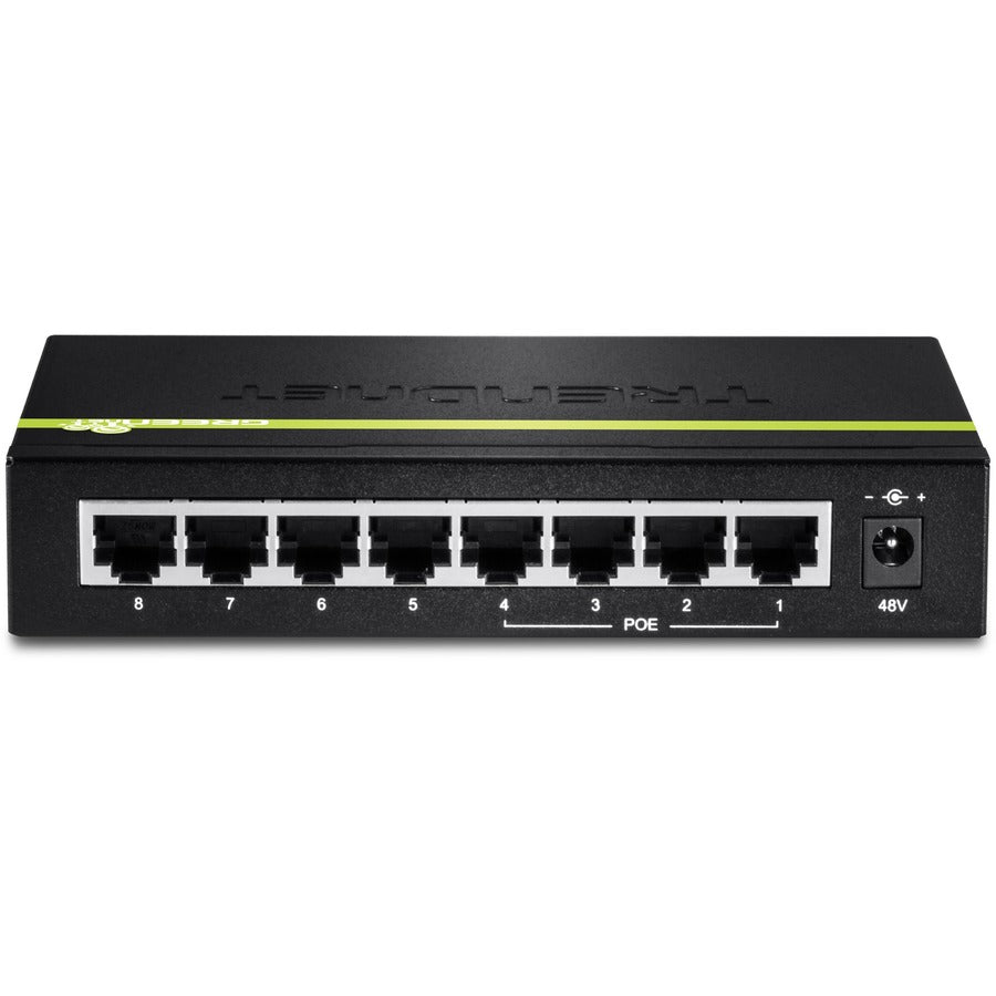TRENDnet 8-Port 10/100Mbps PoE Switch, 4 x 10/100 Ports, 4 x 10/100 PoE Ports, 30W PoE Power Budget, 1.6 Gbps Switching Capacity, 802.3af, Limited Lifetime Protection, Black, TPE-S44 TPE-S44